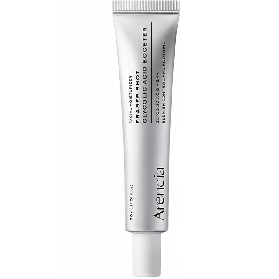 کرم ضد جوش و لایه‌بردار گلایکولیک اسید آرنسیا مدل Eraser Shot Glycolic Acid Booster حجم 30 میلی‌لیتر